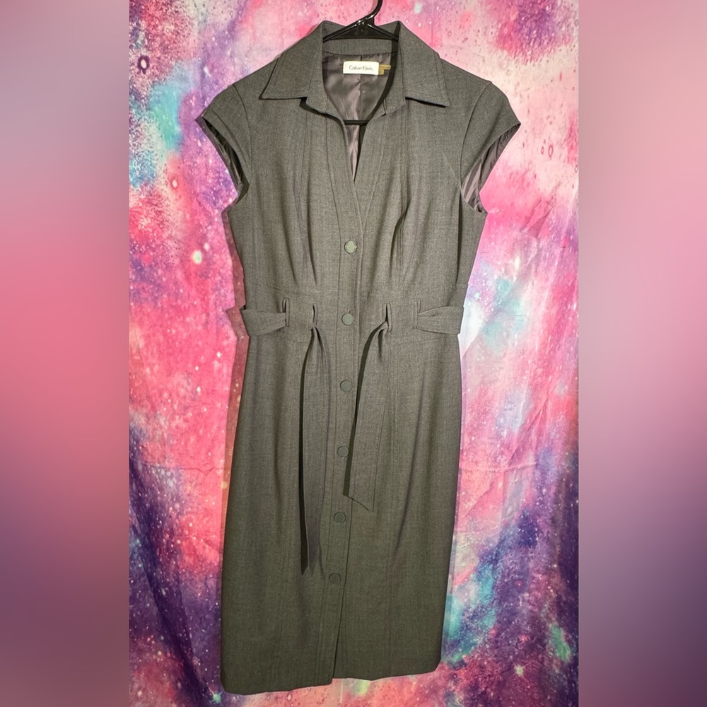 Calvin Klein Charcoal Midi Dress